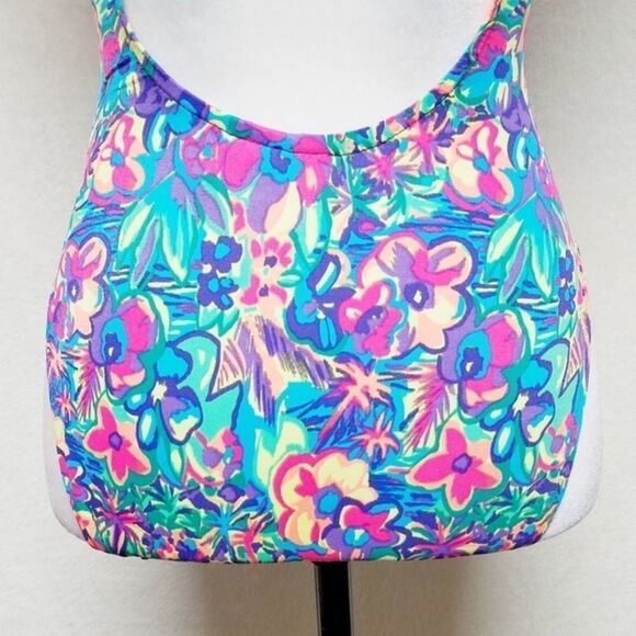VINTAGE 80s Ocean Pacific Neon Tropical Swimsuit - Picture 8 of 11